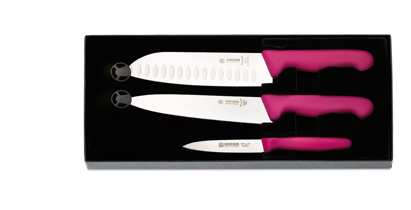 Set de 3 cutite de bucatarie in cutie