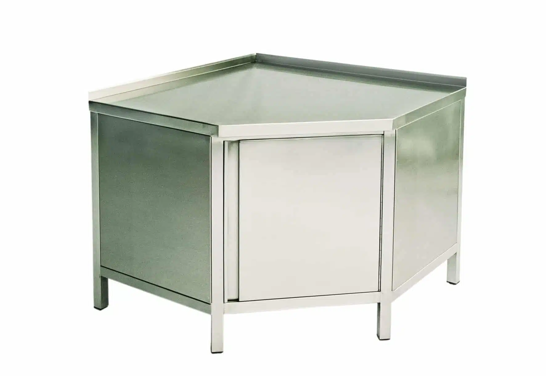 Masa de colt din otel inoxidabil cu dulap -H5370100