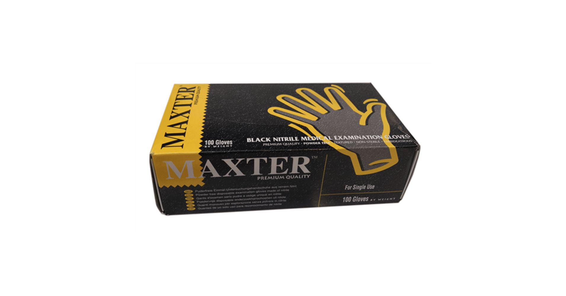 Manusi de unica folosinta MAXTER din nitril, negru, fara pudra 5,5g