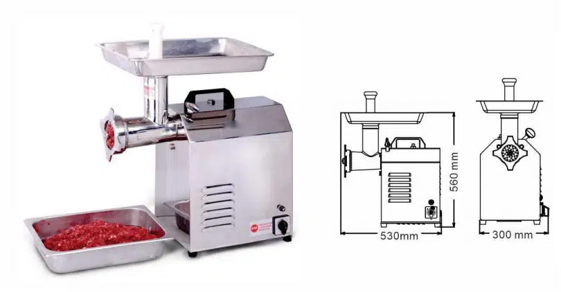 Masina de tocat carne INOX-22RYS (compatibila cu malaxorul de carne)