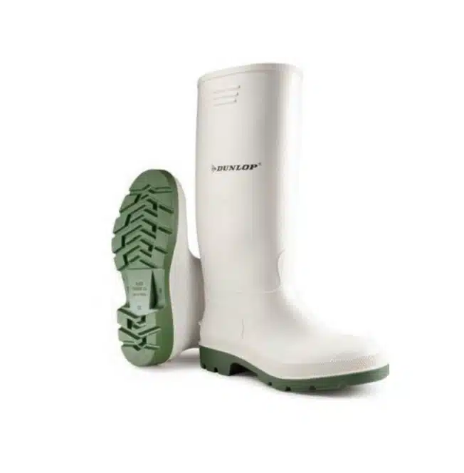 Cizme Dunlop PVC alb