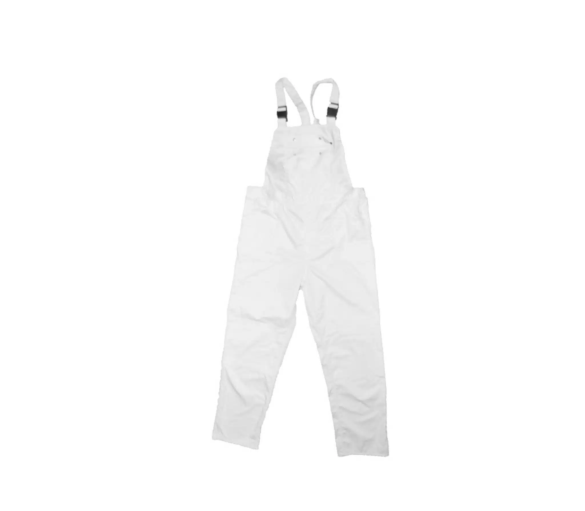 Pantaloni salopeta albi pentru industria carnii