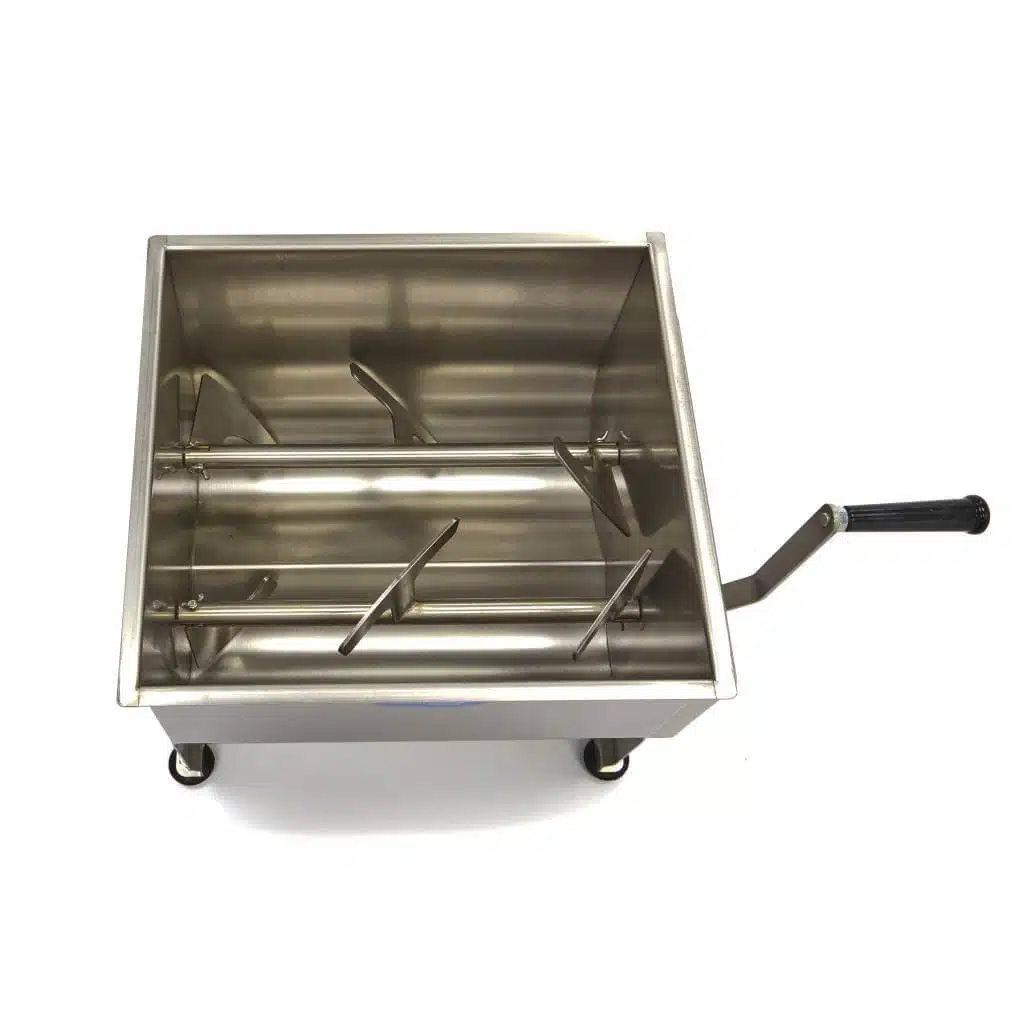 Mixer de carne manual Maxima de 30 litri, cu dublu ax