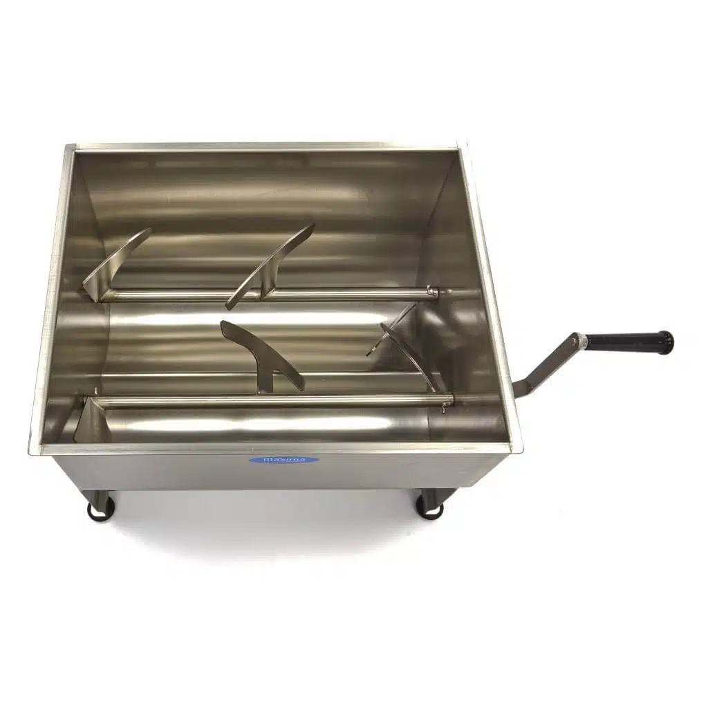 Mixer de carne manual Maxima de 50 litri, cu dublu ax