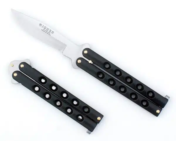 Cutit fluture Joker cu maner negru, 10 cm
