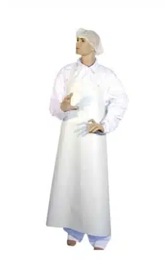 sort alb de macelar din piele artificiala 70x100 cm